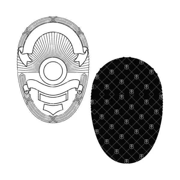 Blank Oval Shaped Badge v13 - Image 3