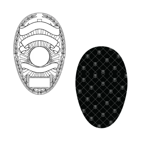 Blank Oval Shaped Badge v19 - Image 3