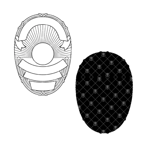 Blank Oval Shaped Police Badge v5 - Image 3