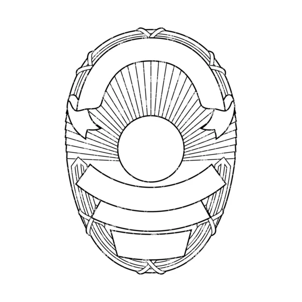 Blank Oval Shaped Police Badge v5 - Image 2