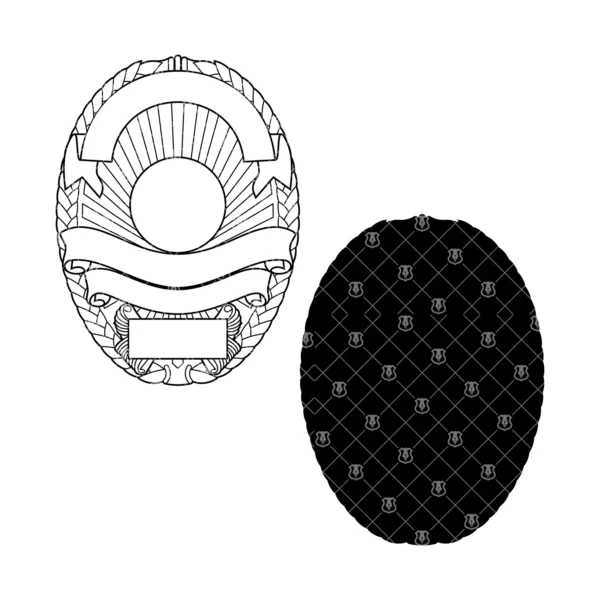 Blank Oval Shaped Badge v8 - Image 3