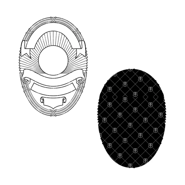 Blank Oval Shaped Badge v9 - Image 3