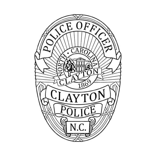 Clayton North Carolina Police Officer Badge - Image 2