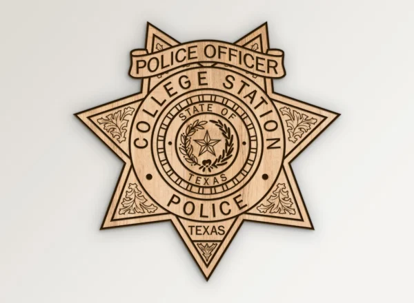 College Station Texas Police Officer Badge SVG Vector911