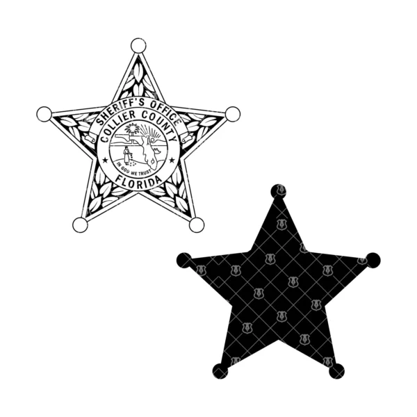 Collier County Florida Sheriffs Office Star Badge - Image 3