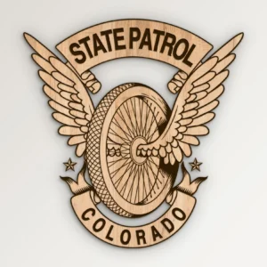 Colorado State Patrol Motor Wings SVG Vector911