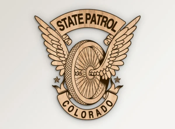 Colorado State Patrol Motor Wings SVG Vector911