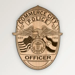 Commerce City Colorado Police Officer Badge SVG Vector911