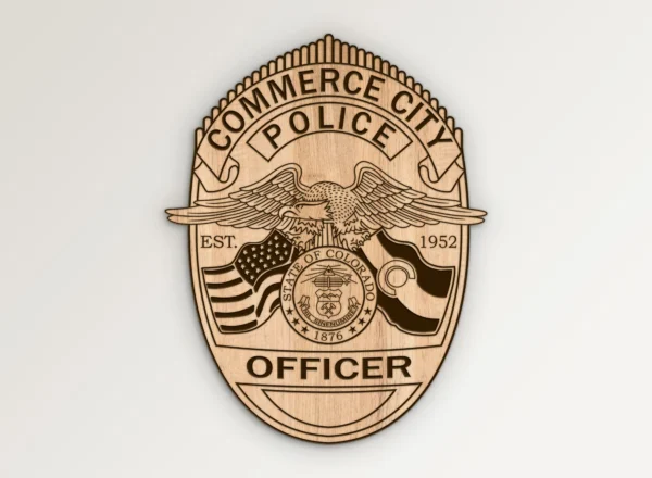 Commerce City Colorado Police Officer Badge SVG Vector911