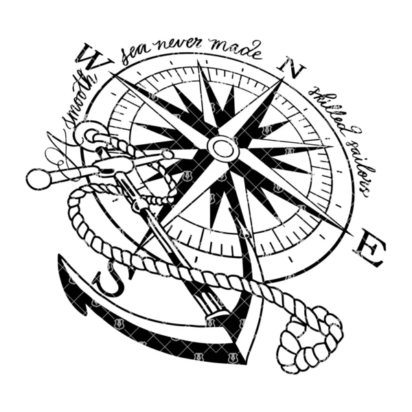 Nautical Compass Rose Anchor - Image 2