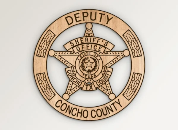 Concho County Texas Sheriffs Office Deputy Badge SVG Vector911