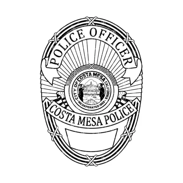 Costa Mesa California Police Officer Badge - Image 2