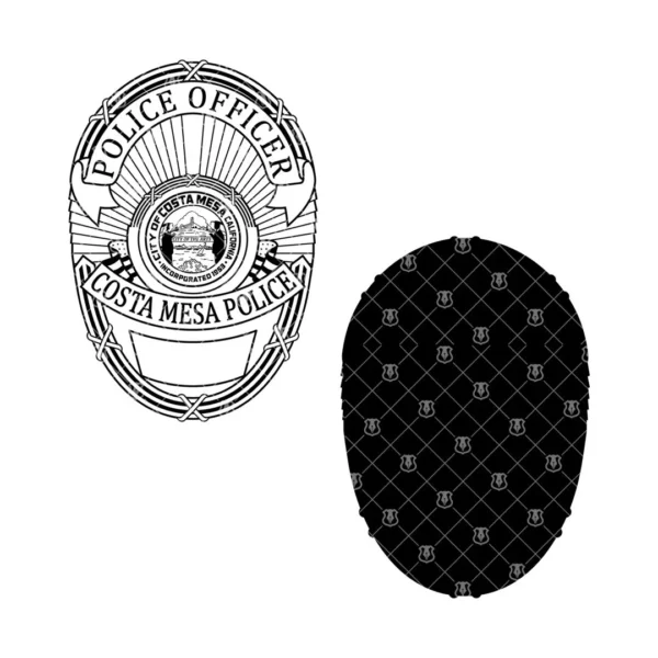 Costa Mesa California Police Officer Badge - Image 3