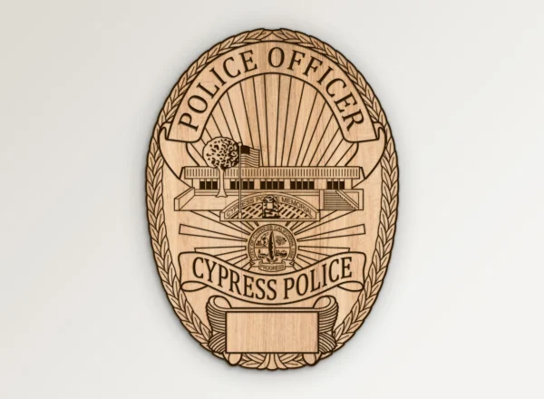 Cypress California Police Officer Badge SVG Vector911