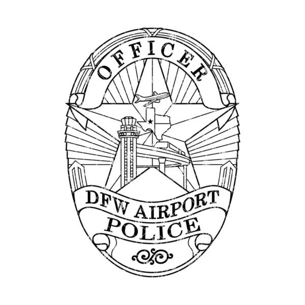 Dallas Forth Worth Airport Police Officer Badge - Image 2