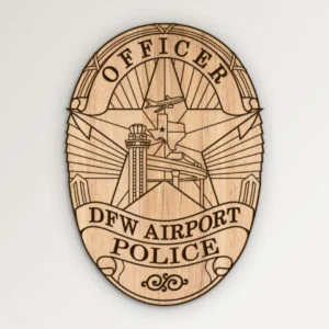 Dallas Fort Worth DFW Texas Airport Police Officer Badge SVG Vector911