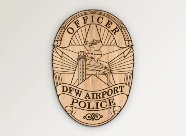 Dallas Fort Worth DFW Texas Airport Police Officer Badge SVG Vector911