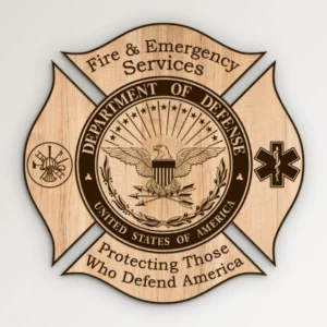 DOD Defense Fire Emergency Services Emblem SVG Vector911