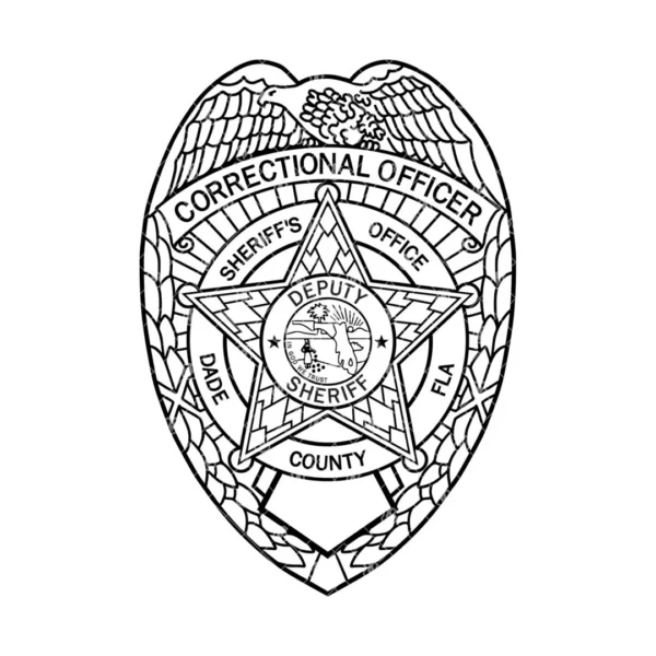 Dade County Florida Sheriff Correctional Officer Badge - Image 2