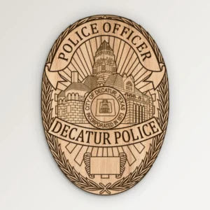 Decatur Texas Police Officer Badge SVG Vector911