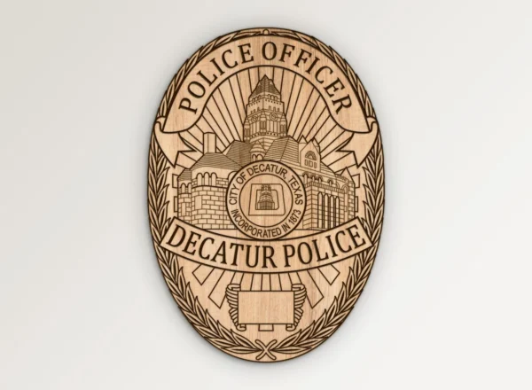 Decatur Texas Police Officer Badge SVG Vector911