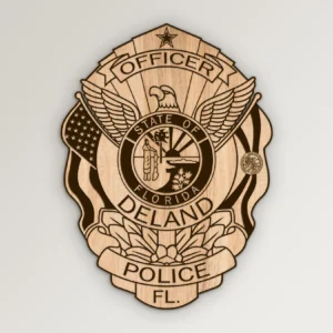 Deland Florida Police Officer Badge SVG Vector911