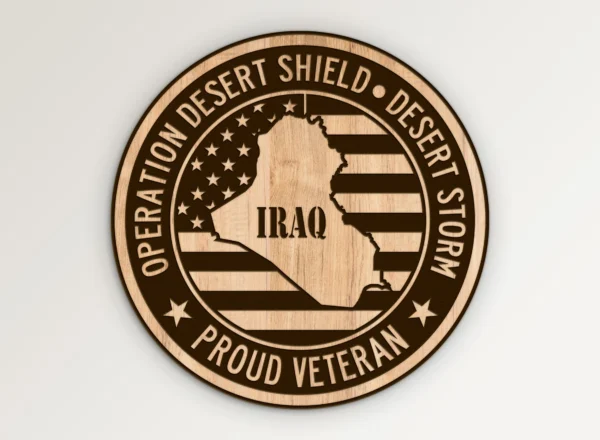 Operation Desert Storm Shield Iraq Military Veteran Emblem SVG Vector911