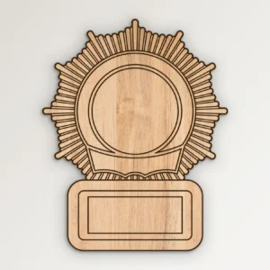 Blank Detective Style Ornate Badge v1 SVG Vector911