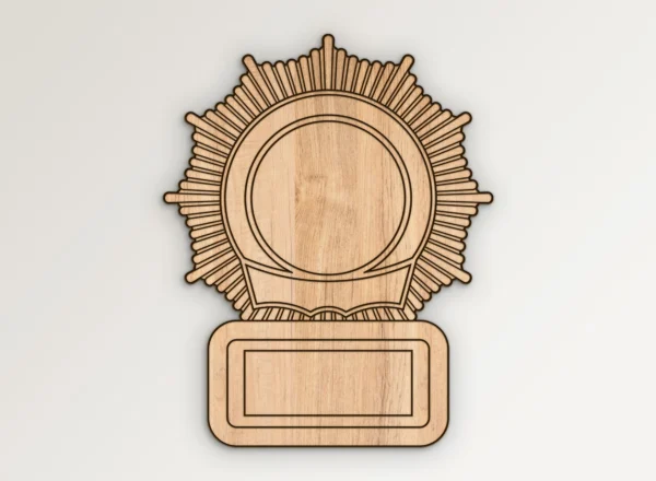 Blank Detective Style Ornate Badge v1 SVG Vector911