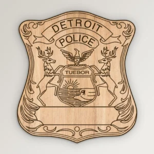 Detroit Michigan Police Badge SVG Vector911