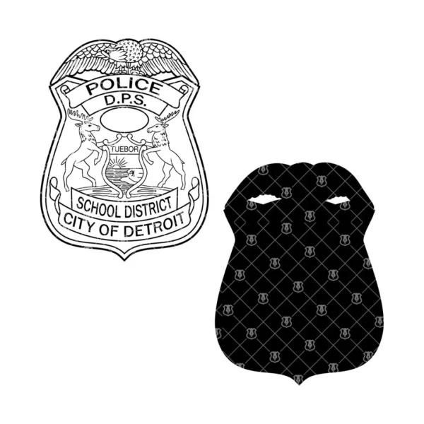 Detroit Michigan DPS School District Police Badge - Image 3