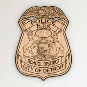 Detroit Michigan DPS School District Police Badge SVG Vector911