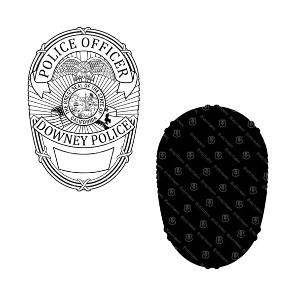 Downey California Police Officer Badge - Image 3