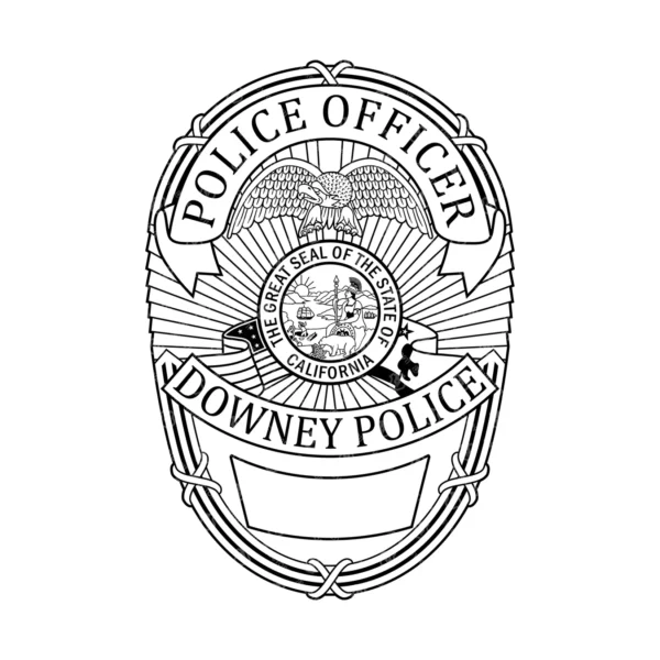 Downey California Police Officer Badge - Image 2