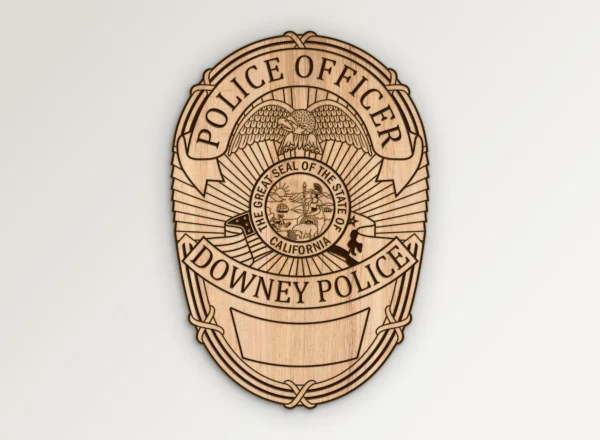 Downey California Police Officer Badge SVG Vector911