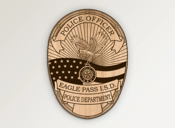 Eagle Pass Texas ISD Police Officer Badge SVG Vector911