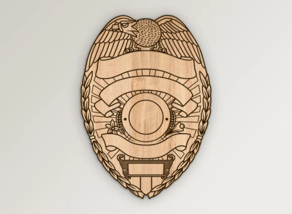 Blank Eagle Topped Badge v7 SVG Vector911