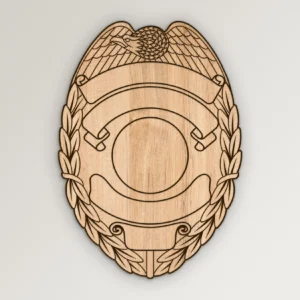 Blank Eagle Topped Badge v20 SVG Vector911