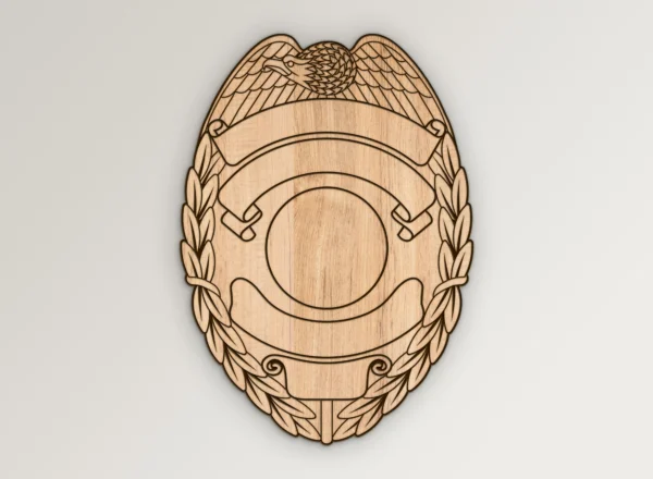 Blank Eagle Topped Badge v20 SVG Vector911