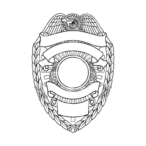 Blank Badge with Eagle Design v37 - Image 2