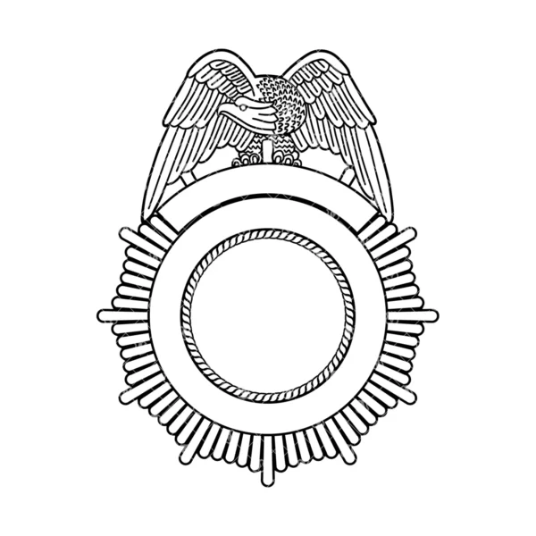 Blank Eagle Topped Badge v33 - Image 2