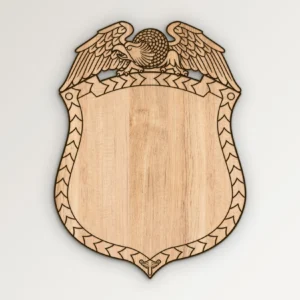 Blank Eagle Topped Badge v1 SVG Vector911