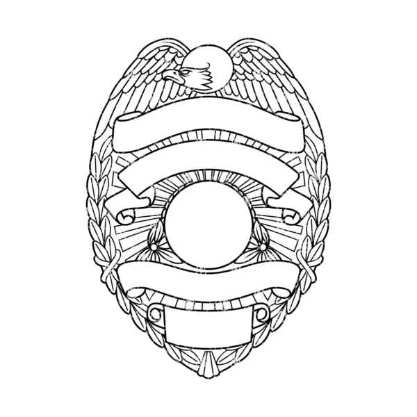 Blank Eagle Topped Badge Design v12 - Image 2