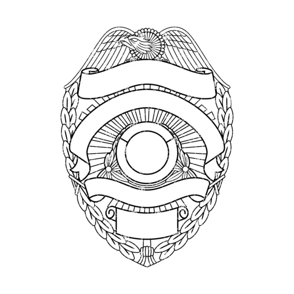 Blank Police Badge with Eagle Design v23 - Image 2