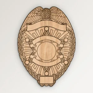 Blank Eagle Topped Badge Design v5 SVG Vector911