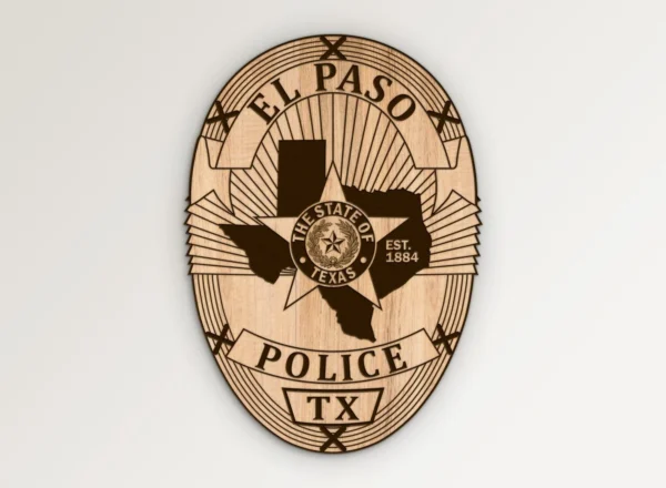 El Paso Texas Police Badge SVG Vector911