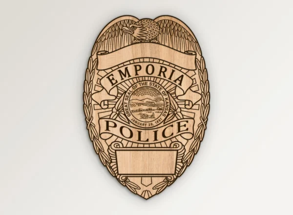 Emporia Kansas Police Badge SVG Vector911