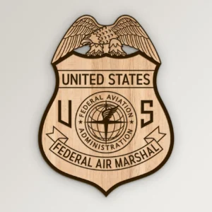 FAA Air Marshal Vintage Badge SVG Vector911