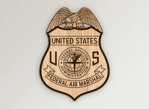 FAA Air Marshal Vintage Badge SVG Vector911