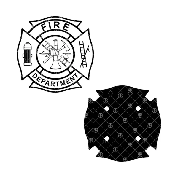 Fire Department Maltese Cross Emblem - Image 3